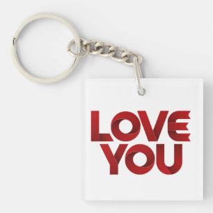 Liebe dich – Fette romantische Typografie Schlüsselanhänger