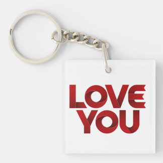 Liebe dich – Fette romantische Typografie Schlüsselanhänger