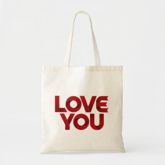 Liebe dich – Fette romantische Typografie Tragetasche
