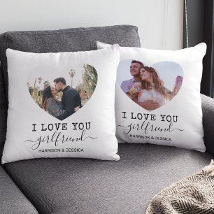 Liebe dich Freundin Herz Foto Kissen