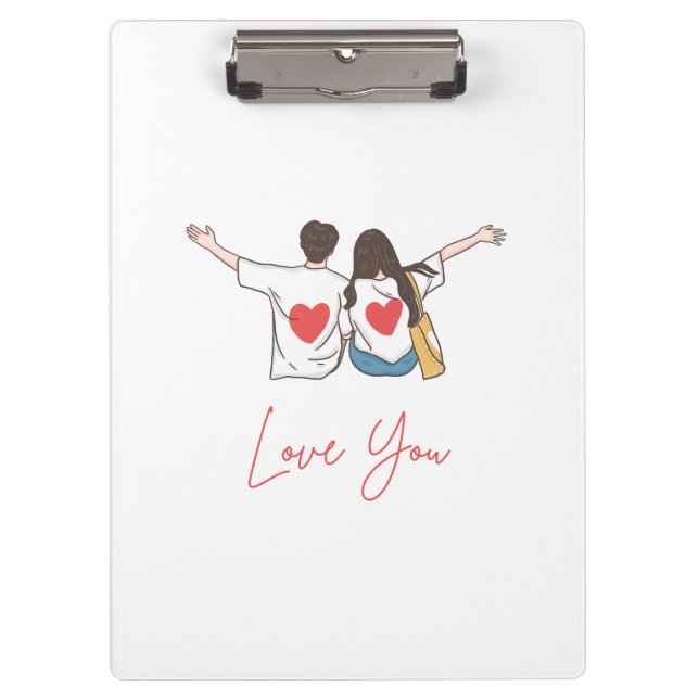 ❤️ Liebe dich für immer - Klemmbretter (Vorderseite)