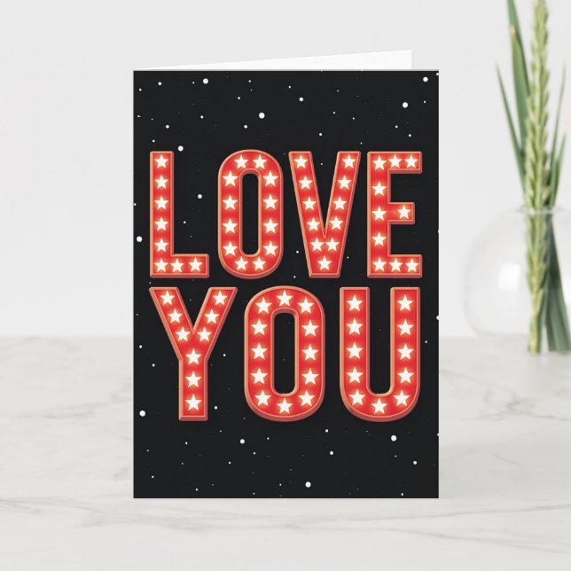Liebe dich Grußkarte Karte (Vorderseite)