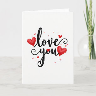Liebe dich Hearts Art Karte
