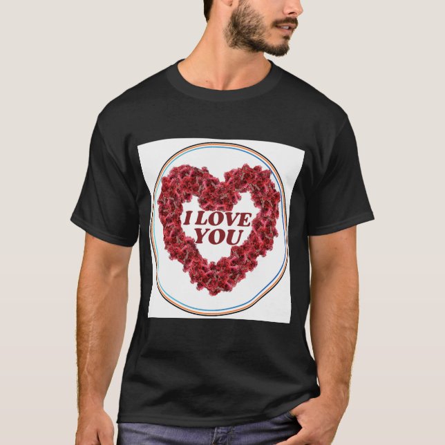 Liebe dich Herz Grafik T-Shirt (Vorderseite)