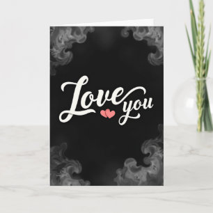 Liebe dich Herzen Schwarz Weiß Karte