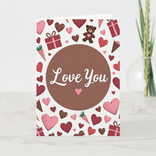 Liebe dich Herzen und Bären Karte