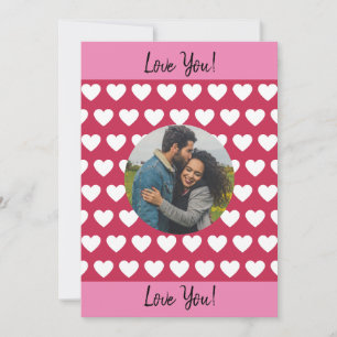 Liebe dich! Herzen und Fotos Valentinstag Feiertagskarte
