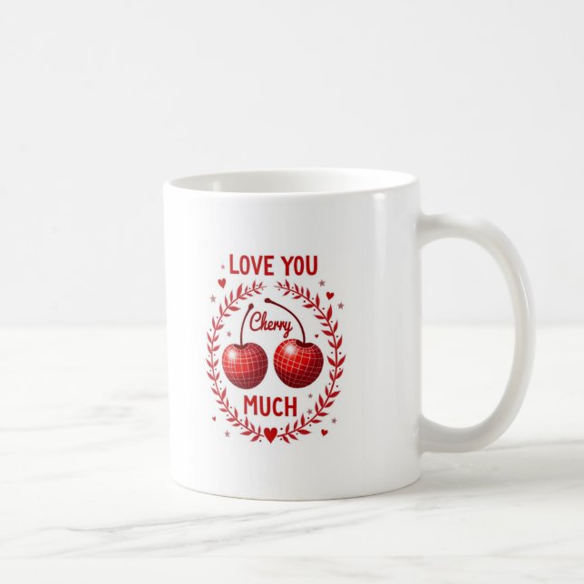 Liebe dich Kirsche sehr Kaffeetasse (Rechts)