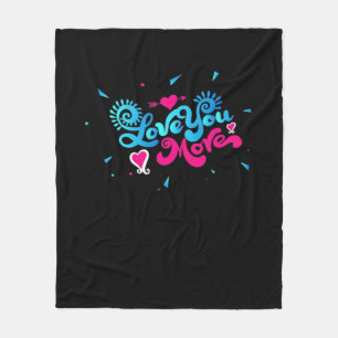 Liebe dich mehr saubere Typografie-Style  Fleecedecke