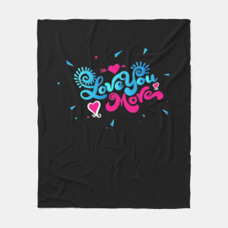 Liebe dich mehr saubere Typografie-Style Fleecedecke