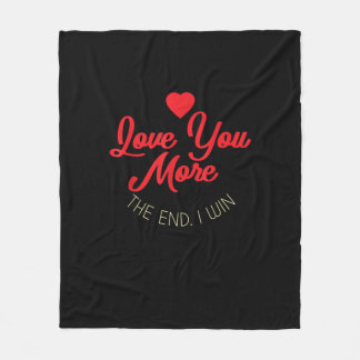 Liebe dich mehr, wenn ich gewinne, lustiger Valent Fleecedecke