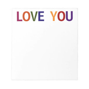 Liebe Dich Mehrfarbig 5,5 x 6 Notizblock