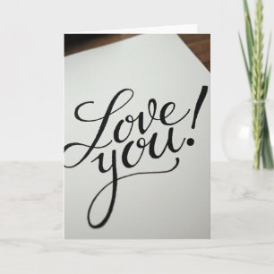 Liebe dich moderne Kunstkarte Karte