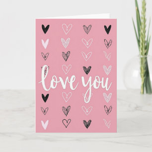 Liebe dich rosa Pastellkarte Karte