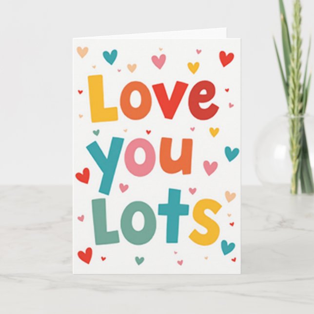 Liebe dich sehr Karte (Vorderseite)