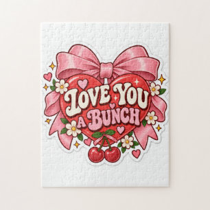 Liebe dich sehr Retro-Coquette-Herzschleife-Aufkle