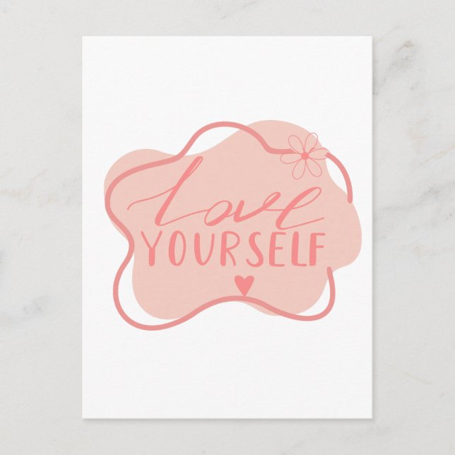 Liebe dich selbst  postkarte (Vorderseite)