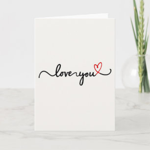 Liebe dich Skript Rotes Herz Karte
