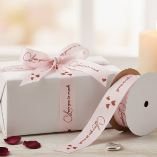 Liebe dich so sehr romantisches Herz Muster Gesche Satinband