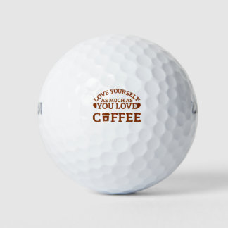 Liebe dich so sehr, wie du Kaffee Liebe. Golfball