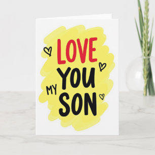 Liebe dich, Sohn Grafik-Karte Karte