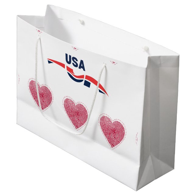 Liebe dich USA Geschenktüte (Vorderseite Schrägansicht)