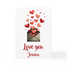 Liebe dich Valentine Umschlag Design