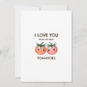 Liebe dich von Herzen Tomaten Valentins-Paar Einladung