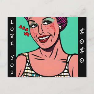 Liebe dich xoxo Vermisse dich Postkarte
