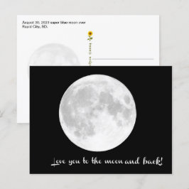 Liebe dich zum Mond und zurück. SD - Postkarte