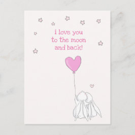 Liebe dich zum Mond und zurück! Valentinstag Postkarte