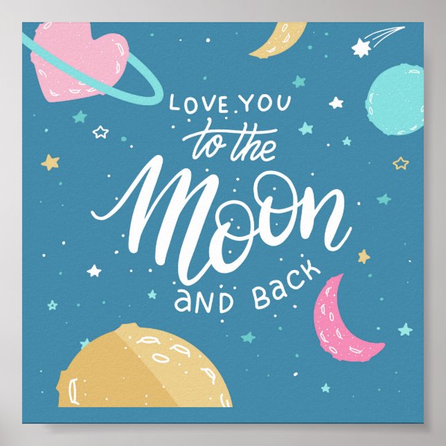 Liebe dich zum Mondplakat Poster (Vorne)