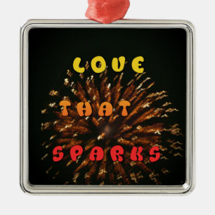 Liebe, die Abstrakte Kunstdesign drucken lässt Silbernes Ornament