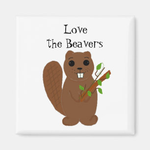 Liebe die Biber Magnet