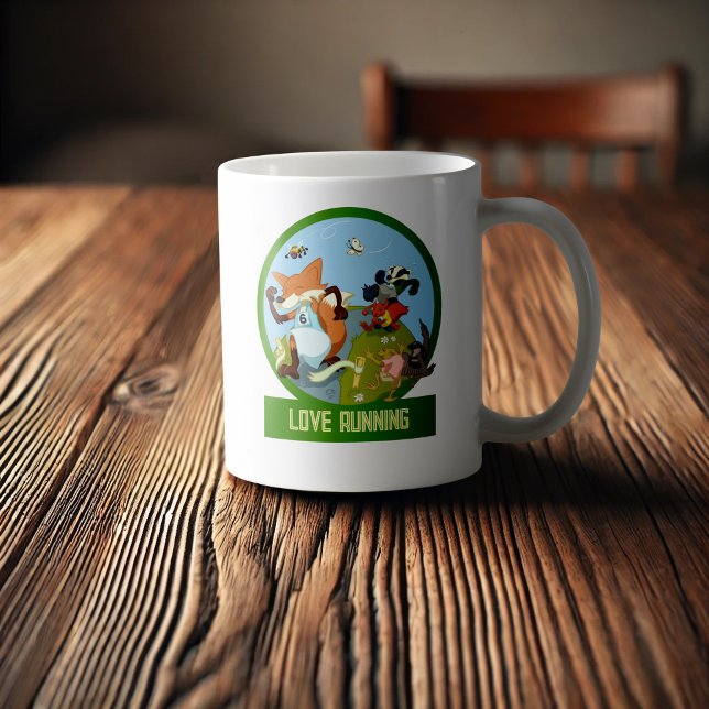 Liebe, die den Cartoon der Funny Woodland Animal R Kaffeetasse (Von Creator hochgeladen)