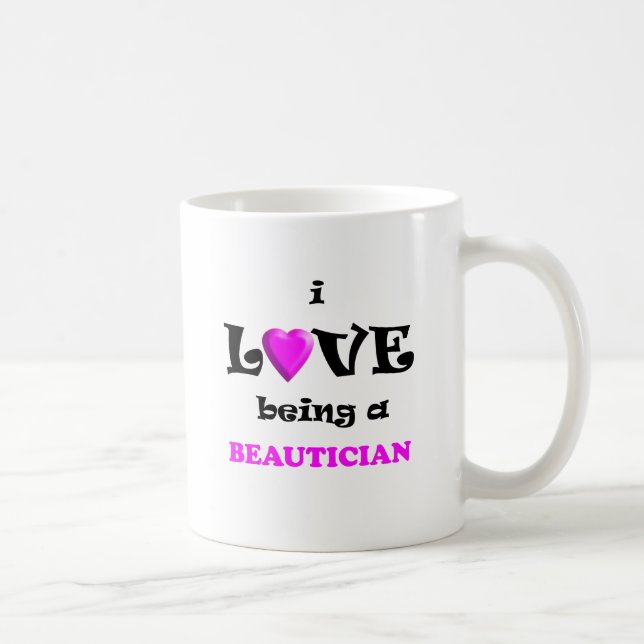 Liebe, die ein Beautician im Schönheits-Salon ist Kaffeetasse (Rechts)