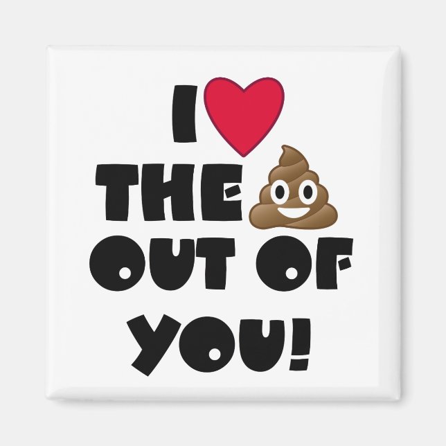 Liebe Die Gekackt Emoji Magnet (Vorne)