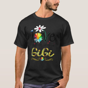 Liebe, die Gigi Butterfly Blume Mütter D T-Shirt