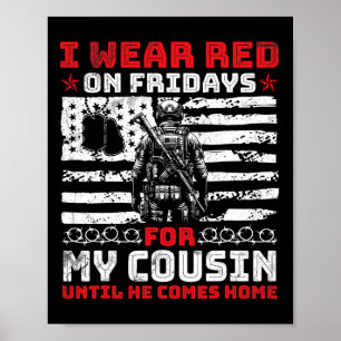Liebe, die ich freitags für meinen Cousin rot trag Poster