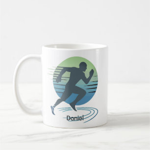Liebe, die Marathon-Wettkampfsieger betreibt Kaffeetasse