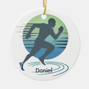 Liebe, die Marathon-Wettkampfsieger betreibt Keramik Ornament