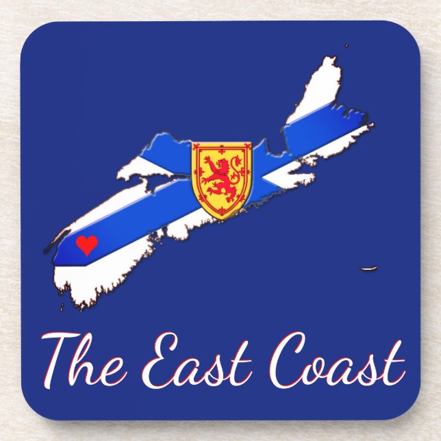 Liebe Die Ostküste Nova Scotia Set der Untersetzer (Vorderseite)