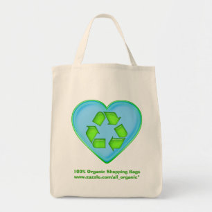Liebe, die Ozean-Herz-Taschen-TaschePromo recycelt Tragetasche