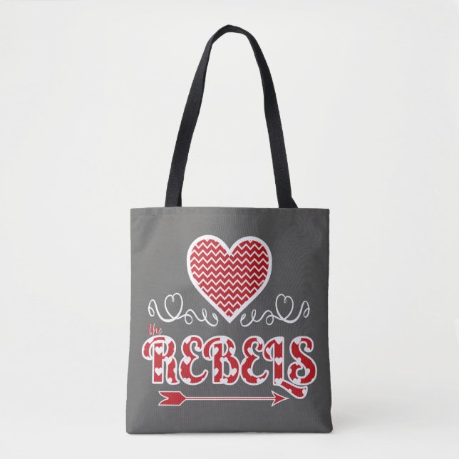 Liebe die Rebell-Tasche (dunkelgrau) Tasche (Vorderseite)