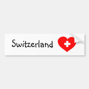 Liebe die Schweiz - Schweizer Herz-Autoaufkleber Autoaufkleber