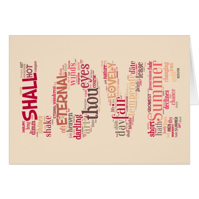 Liebe die Shakespeare-Weisentextkunst (Vorderseite (Horizontal))