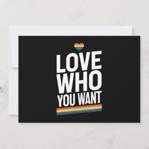 Liebe, die Sie Gewollt Rainbow Gay Pride Flag LGBT Einladung