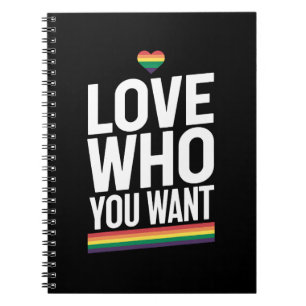 Liebe, die Sie Gewollt Rainbow Gay Pride Flag LGBT Notizblock