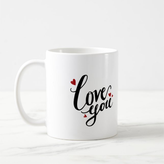 Liebe, die Sie gut gestalten Kaffeetasse (Links)