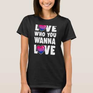 Liebe, die Sie Liebe Bisexuelle Stolz Fahne Herz T-Shirt